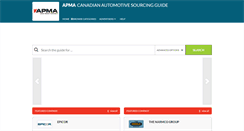 Desktop Screenshot of canadianautomotivesourcingguide.com