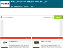 Tablet Screenshot of canadianautomotivesourcingguide.com